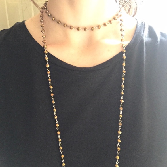 New Versatile golden brown necklace. - Picture 5 of 16